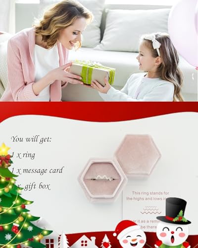 To My Daughter Ring from Mom 925 Sterling Silver Cross Ring Pray on/over/through It Rings Adjustable Anxiety Relief Rings Inspirational Cheer up Birthday Gifts for Daughter - color: A4:daughter ring
