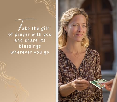 Guardian Angel Prayer Card - Laminated Guardian Angel Card, Baptism Prayer Card, The Lord's Prayer - Made in Italy Guardian Angel Prayer Card Set for Parents and Grandparents - Total 3 Items