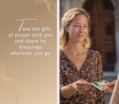 Guardian Angel Prayer Card - Laminated Guardian Angel Card, Baptism Prayer Card, The Lord's Prayer - Made in Italy Guardian Angel Prayer Card Set for Parents and Grandparents - Total 3 Items