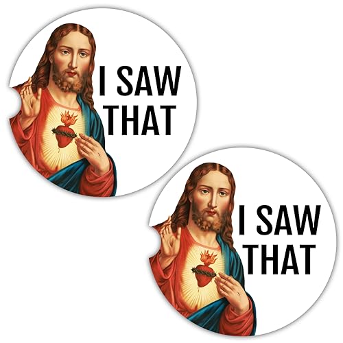 Jesus Car Coasters for Cup Holders, Funny Car Accessories, Jesus Gift