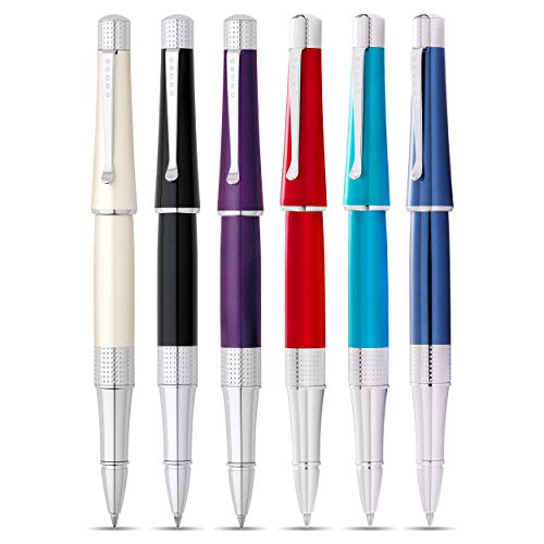 Cross Beverly Refillable Gel Ink Rollerball Pen, Medium Rollerball, Includes Premium Gift Box - Purple Lacquer - color: Purple, style: Rollerball Pen