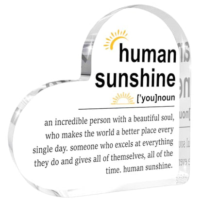 Human Sunshine Motivational Gift for Women Men, Employee Appreciation - color: Human Sunshine