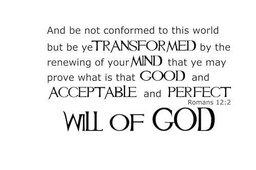 Romans 12:2 Bible Verse Wall Decal - Christian Vinyl Lettering
