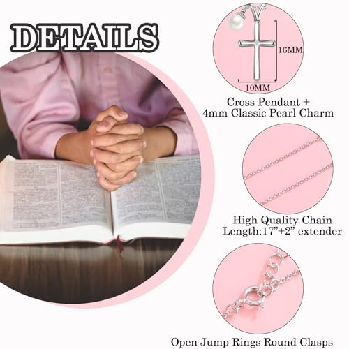Cross Necklace for Girls Kids Christian Catholic Religious Gifts - color: Cross Necklace for Girls