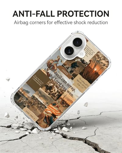 Christian Cowboy Cowgirl Phone Case Compatible with iPhone 17, Wild West Bible Verses Phone Cover for iPhone 17 - color: Christian Cowboy