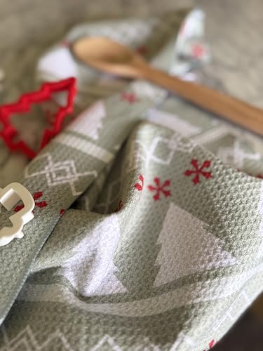 Kitchen Towels, Dish Towels for Kitchen, 3 Pc Kitchen Towel Set - color: Mint 2 Pack