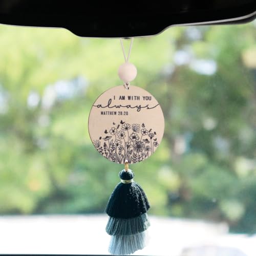 Christian Car Charm Cute Rear View Mirror Accessories for Women - color: Black