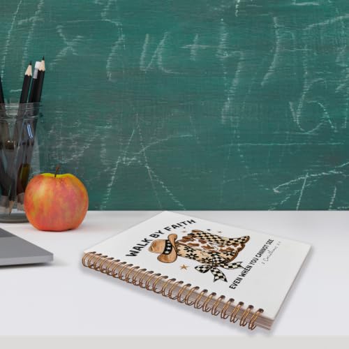VNWEK Coquette Western Christian Spiral Notebook Journal 5.5x8.3 Inch - color: Western Christian