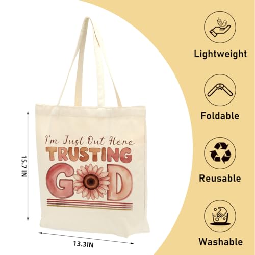 Christian Gifts for Women, Canvas Tote Bag, Faith Gifts for Women Girl Sister Inspirational Religious Gift Birthday - color: Pastel Religious 766