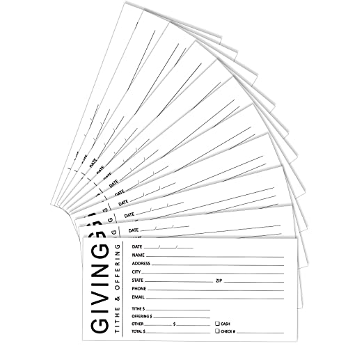 Eaasty 200 Pcs Church Offering Envelopes Bill Size Donation,Giving Style - style: Giving Style