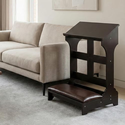 Prayer Kneeler Bench Wooden Prayer Bench for Kneeler Prayer Wooden Church Prayer Chair Prayer Bench Stool Padded Kneeler Prayer Table at Home with Cushion Pad