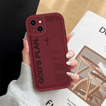 God's Plan Isaiah 60:22 Bible Verse Jesus Cross Christian Red Phone Case for iPhone 17e/iPhone 16e Case Shockproof Soft Protective for Women Men Cover Funda for iPhone 17e/iPhone 16e 6.1 Inch - color: Red