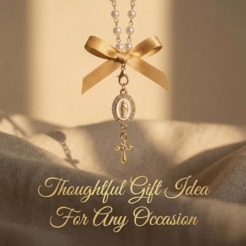Car Rosary for Car, Steering Wheel Charm, Steering Wheel Rosary Charm Cross - style: B