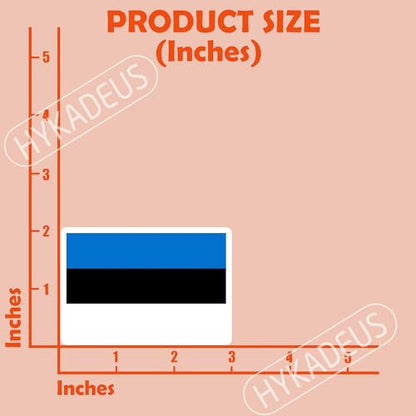 (3Pcs) Estonia Flag Stickers – Estonian Sticker Country Flags Waterproof Vinyl Decals for Laptop, Water Bottle, Scrapbook, Phone Case, Helmet, Hard Hat, 3" x 2" - color: Estonia