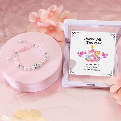 Sereney Birthday Gifts for Girls, 1-16 Year Old Girl Birthday Bracelet Gift - style: 3rd Bday