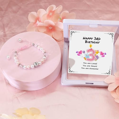 Sereney Birthday Gifts for Girls, 1-16 Year Old Girl Birthday Bracelet Gift - style: 3rd Bday