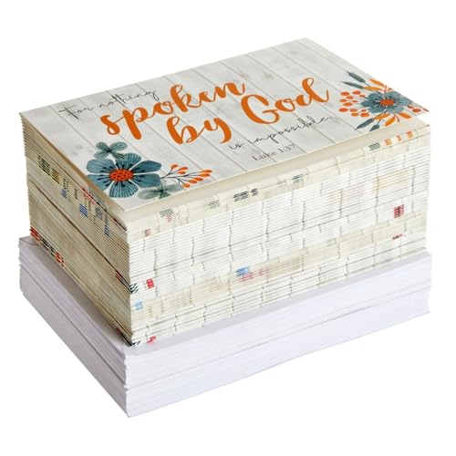 BEST PAPER GREETINGS Inspirational Cards with Envelopes - 180 Pack, 4 x 6 in, 6 Floral Designs - Christian Greeting Cards with Scripture Encouragement & Bible Verse Notes - size: 180-pack