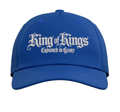 Kings of Kings Jesus Hat Gospel Faith Bible Verse Adjustable Baseball Hat - color: Royal Blue