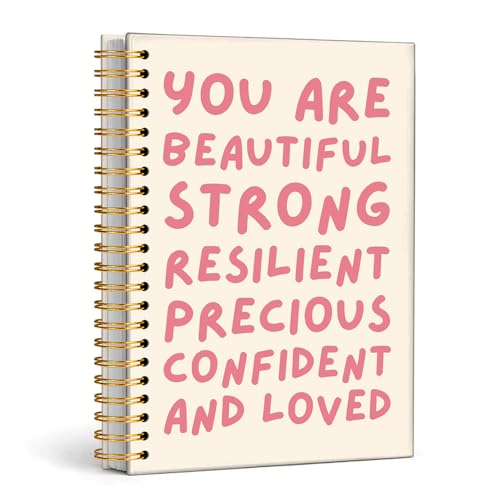 Enkvke Pink Inspirational Motivational Notebook Journal Women Girls - color: You are beautiful-A5
