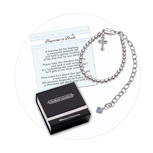 Cherished Moments Baptism to Bride Bracelet .925 Silver or 14K Gold-Plated - color: Silver Boy