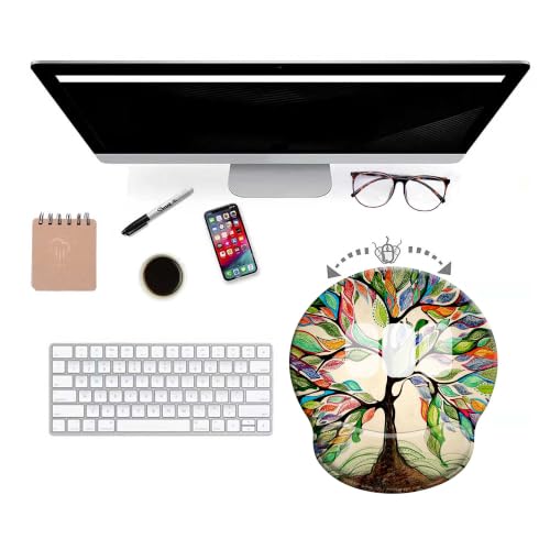 Ergonomic Mouse Pad with Wrist Support,Gaming Mousepad with with Non-Slip - color: Round-B2