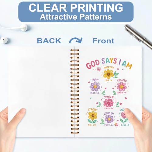Inspirational Christian Notebook Journal for Women, 5.5x8.3 - color: white-Christian Inspirational