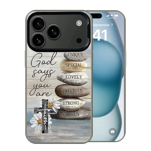 God Cross Wood Grain Phone Case Compatible with iPhone 17 Pro Case - color: Pattern 3, size: for iPhone 17 Pro