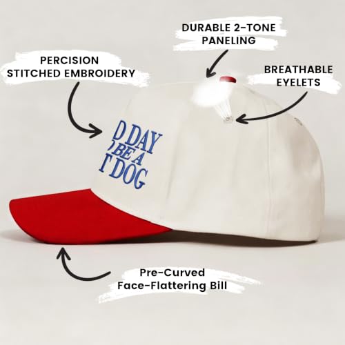 Put It On My Husband's Tab Funny Trucker Hats Women Vintage Adjustable Baseball Cap Embroidery Fashion Trucker Hat - color: Bad Day to Be a Hot Dog - Blue/Red