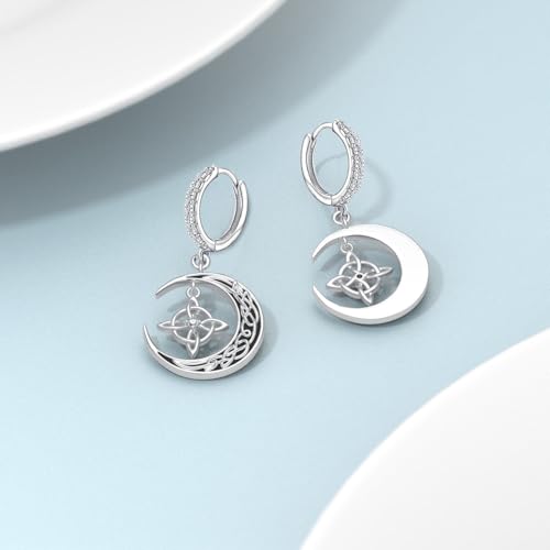 Dorunmo 925 Sterling Silver Mustard Seeds Dangle Earrings for Women Mountains Earrings Hypoallergenic Christmas Jewelry Gifts for Women - style: Witch Knot-02