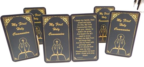 Classic First Communion Prayer Holy Card Bulk Pack Bundle Set of 10