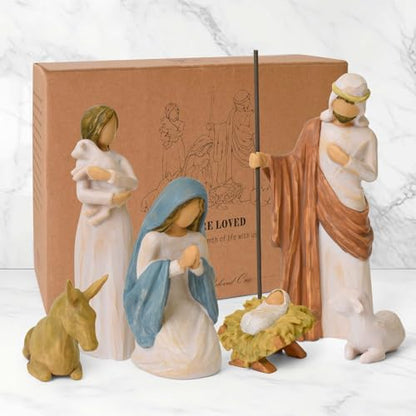 6 Piece Nativity Set, Christmas Decor Nativity Scene, Christian Gifts