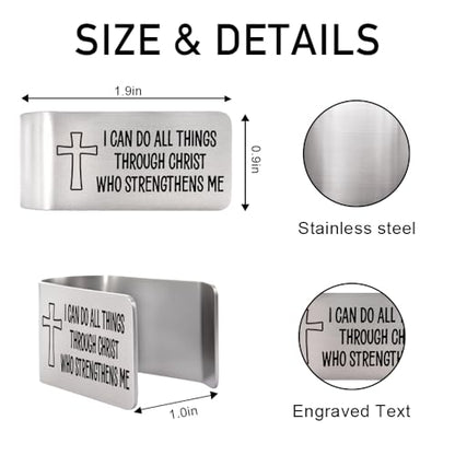 I Can Do All Things Through Christ Car Visor Clip Christian Gifts - color: silver 9