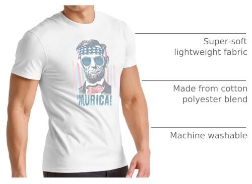 Hanes Men's Essentials Short Sleeve Graphic Tee - color: Murica, size: Medium