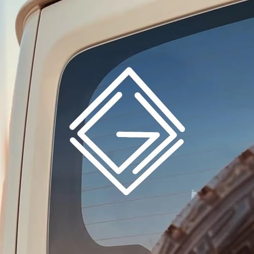 2 Pieces Vinyl Decal - 5.1"x4.7" God is Greater Than the Highs & Lows Christian Sticker for Cars & Trucks, Windows, Bumpers, Walls-BD20 (White) - color: White