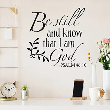 Be Still and Know that I am God Psalm 46:10 Bible Verse Wall Decal