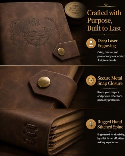 Leather Journal, Jeremiah 29:11 Cover, A5 - color: Jeremiah 29:11