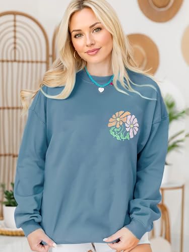 Christian Sweatshirts for Women Jesus Faith Pullover Long Sleeve - color: C-light Blue, size: Medium