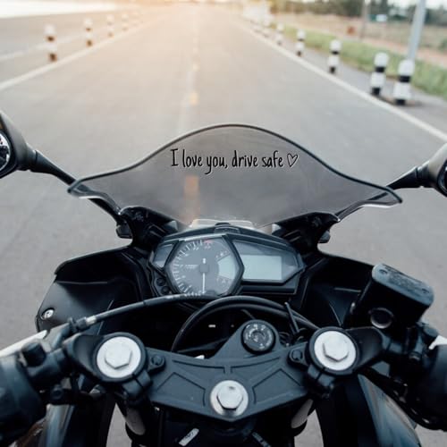 I Love You Drive Safe Mirror Stickers, 3X Car Decals for Women(Black) - color: Black-ILU,Drive Sfae