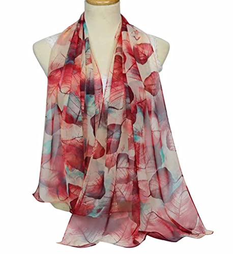 Pokeedioty Scarfs for Women Lightweight Scarves Elegant Floral Pattern Sheer Scarfs Shawls Wraps - color: Yh-111