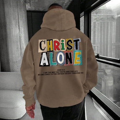 Christian Hoodies For Men Jesus Religious God Hoodie Faith Bible Verse Sweatshirt inspirational Cotton Pullover Tops - color: Coffee, size: Small