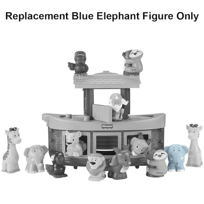 Replacement Part for Fisher-Price Little People Noah's Ark Playset - HNG03 ~ Replacement Blue Elephant Figure ~ Works with Other Sets Too ~ Children's Bible Story Playset Figure