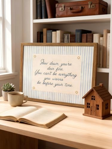 Slow Down You're Doing Fine Motivational Quote Framed Wall Art 12x16in - color: Slow Down You're Doing Fine, size: 16"L x 12"W