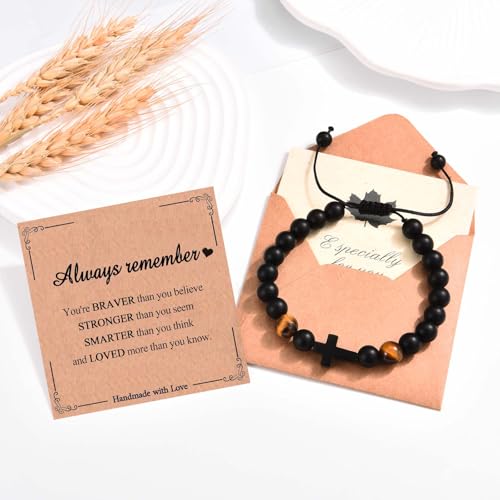 EFVISD Cross Bracelet Gifts for Boys Girls Christian Religious Gifts - color: Always Remember