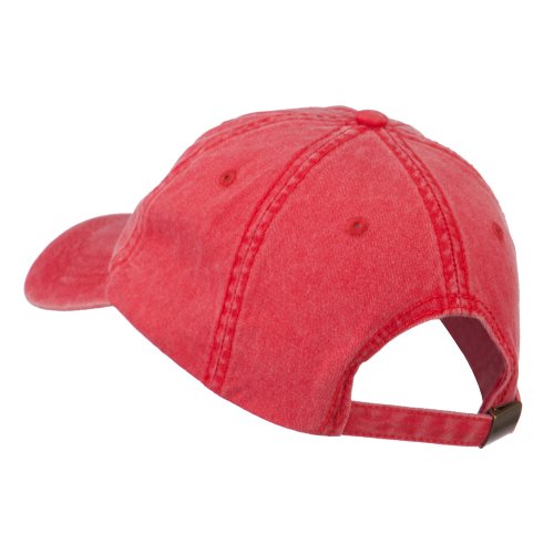 Fleur de lis Embroidered Cap - color: Red