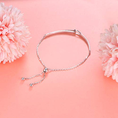 Sterling Silver Engraved Inspirational Adjustable Infinity Bracelet Graduation Gift for Mother Sister Best Friend Jewelry for Women - style: Always my mother Forever my friend