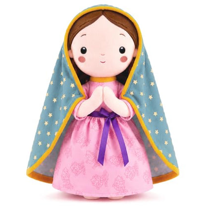 Seenelling 13.7 Inch Our Lady of Guadalupe Plush Mary Stuffed Doll