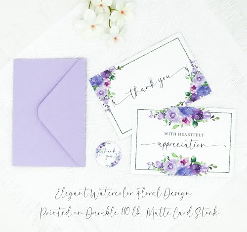 Funeral Thank You Cards with Envelopes Message Inside