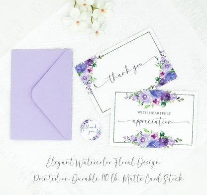 Funeral Thank You Cards with Envelopes Message Inside