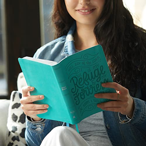 NKJV, Thinline Youth Edition Bible, Verse Art Cover Collection, Turquoise Leathersoft, Red Letter, Comfort Print: Holy Bible, New King James Version