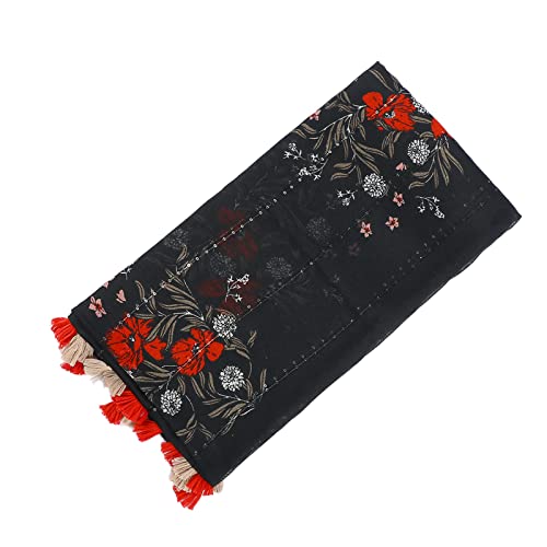 Yeieeo Boho Scarf for Women Lightweight Floral Printed Scarf Fall Winter Fashion Fringed Shawl - color: Floral 17